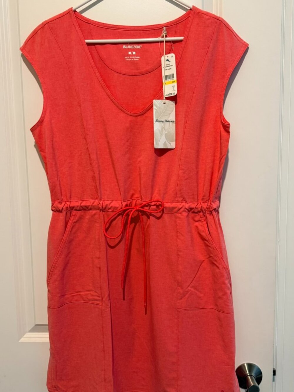 Tommy Bahama Islandzone coral sleeveless dress.  Medium.